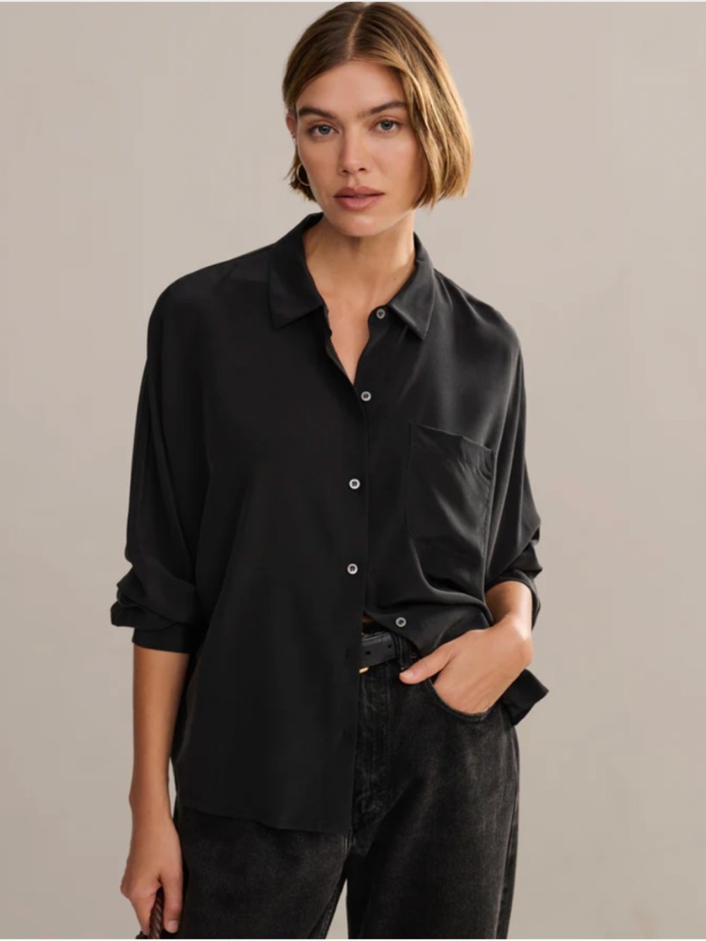 Jenni Kayne Sloane Relaxed Silk Shirt